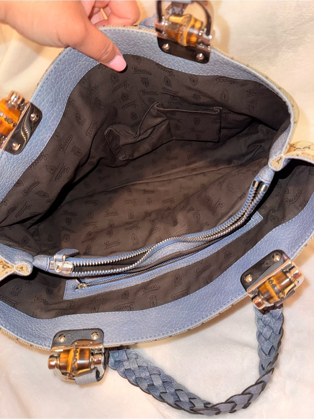 Gucci Bamboo Bar Libeccio Tote - Picture 7 of 16